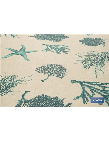 ROLLO MANTEL ANTIMANCHAS RESINADO 1,40 x 20m 50% ALG/50% POL. MAR
