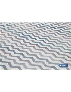 ROLLO MANTEL ANTIMANCHAS 1,40 x 25m 50% ALG/50% PVC.RAYADO 2