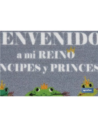 FELPUDO ESTAMPADO DIGITAL MODELO RANAS 40x60