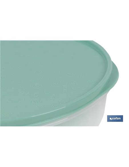 FIAMBRERA TORTILLA REDONDA VERDE  24.5X6.5cm venta unitaria