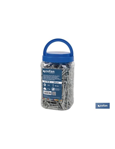 Bloco Strike com Gola Escareada 6 x 40mm (Garrafa de 500 Unidades)