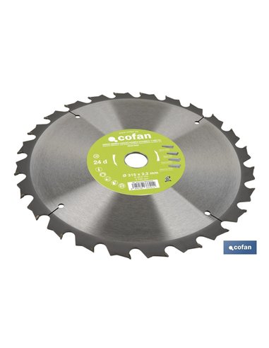 Disco de Esquadria Ø315 x 30mm, 24 Dentes