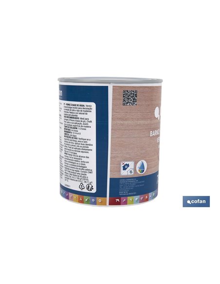BARNIZ AL AGUA MATE, CHALK VARNISH, 750 ML