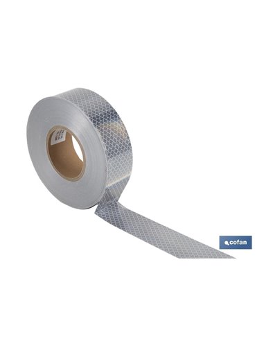 ROLLO RETROREFLECTANTE CONTINUO - 50M BLANCO