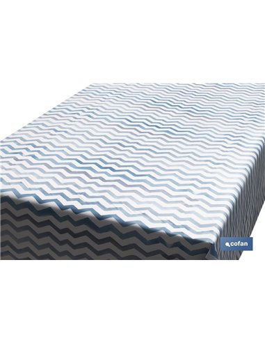 ROLLO MANTEL ANTIMANCHAS 1,40 x 25m 50% ALG/50% PVC.RAYADO