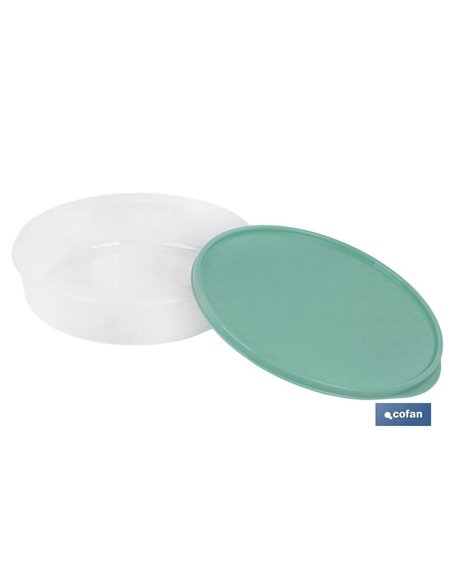 FIAMBRERA TORTILLA REDONDA VERDE  24.5X6.5cm venta unitaria