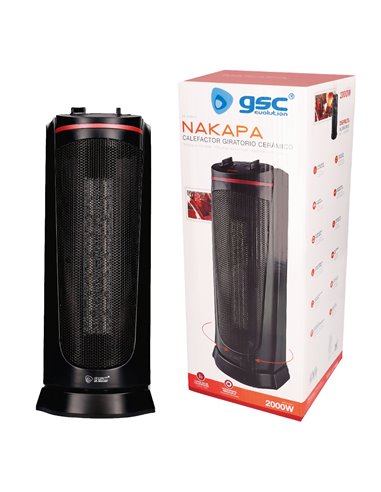 Calefactor vertical giratorio cerámico Nakapa Máx. 2000W