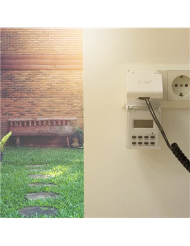 Temporizador digital para exterior IP44
