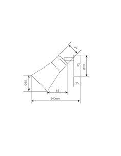 Aplique pared simple con interruptor Serie Selna GU10 Blanco 2
