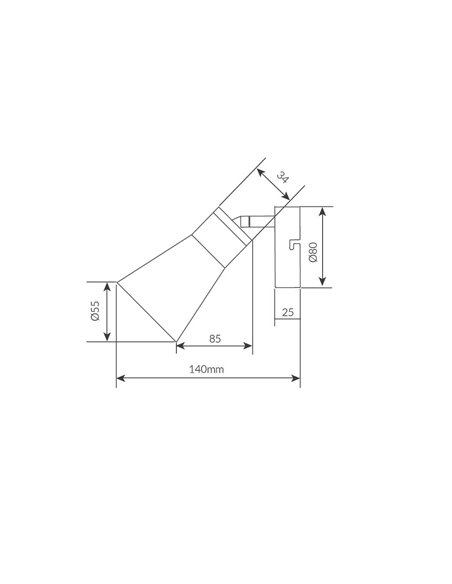 Aplique pared simple con interruptor Serie Selna GU10 Blanco