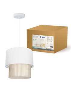 Lámpara de techo colgante Serie Batwe E27 Ø280mm Blanco 2