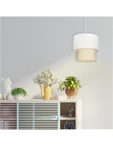 Lámpara de techo colgante Serie Batwe E27 Ø280mm Blanco