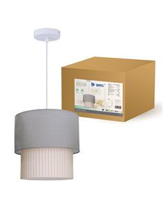 Lámpara de techo colgante Serie Batwe E27 Ø280mm Gris 2