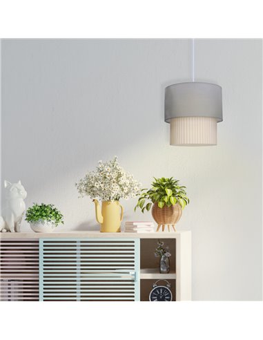 Lámpara de techo colgante Serie Batwe E27 Ø280mm Gris