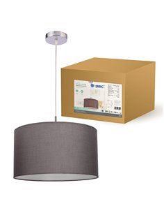 Luminária de teto suspensa Kaliab Série E27 Ø360mm Cinza 2