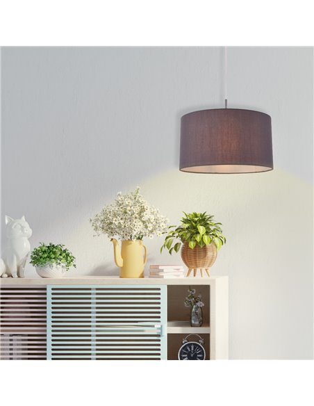 Lámpara de techo colgante Serie Kaliab E27 Ø360mm Gris