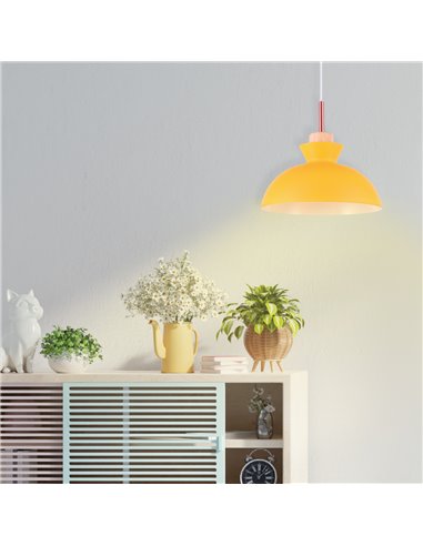 Lámpara de techo colgante Serie Sompara E27 Ø280mm Amarillo