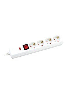 Base múltipla com proteção 4T + Int. (3x1,5mm) 1,5M Branco