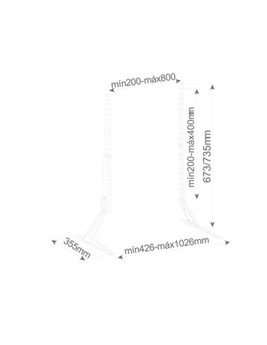 Soporte patas sobremesa para TV 23" - 75"