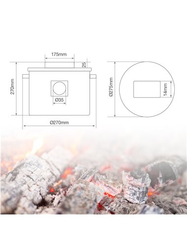 Aspirador de cenizas Dubie 800W