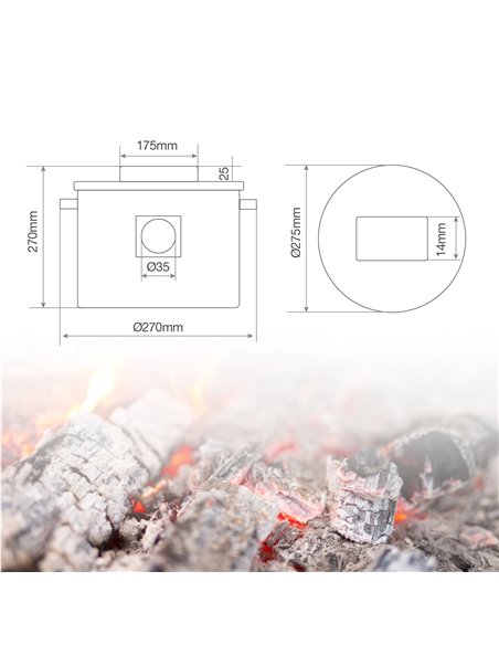 Aspirador de cenizas Dubie 800W