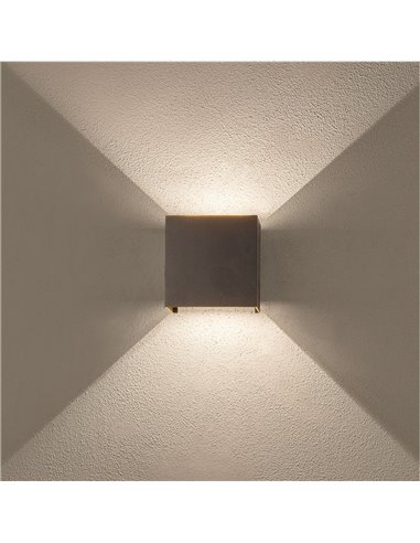 Bañador pared LED Pinda cuadrado apertura de luz regulable 7W 3000 - 4000 - 6000K Gris antracita
