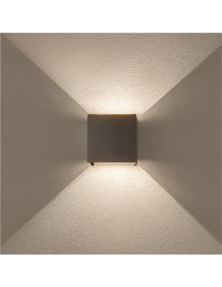 Bañador pared LED Pinda cuadrado apertura de luz regulable 7W 3000 - 4000 - 6000K Gris antracita