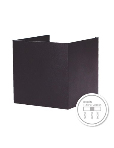 Bañador pared LED Pinda cuadrado apertura de luz regulable 7W 3000 - 4000 - 6000K Gris antracita