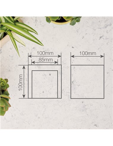 Bañador pared LED Pinda cuadrado apertura de luz regulable 7W 3000 - 4000 - 6000K Gris antracita