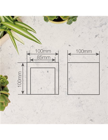 Bañador pared LED Pinda cuadrado apertura de luz regulable 7W 3000 - 4000 - 6000K Gris antracita