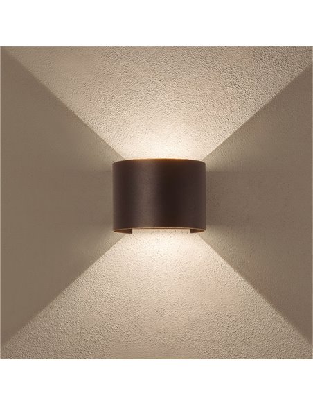 Bañador pared LED Sumbe redondo apertura de luz regulable 7W 3000 - 4000 - 6000K Gris antracita