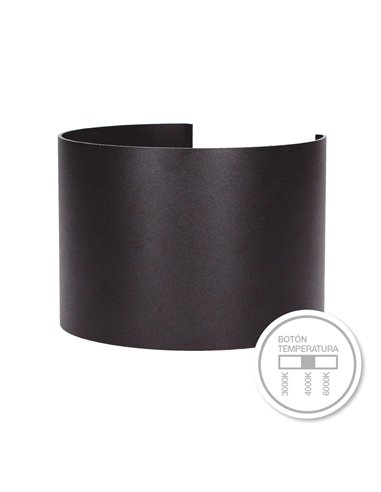 Bañador pared LED Sumbe redondo apertura de luz regulable 7W 3000 - 4000 - 6000K Gris antracita