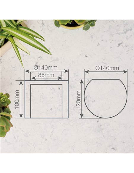 Bañador pared LED Sumbe redondo apertura de luz regulable 7W 3000 - 4000 - 6000K Gris antracita