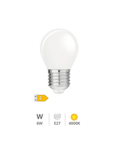 Bombilla LED esférica Serie Cristal 6W E27 4000K