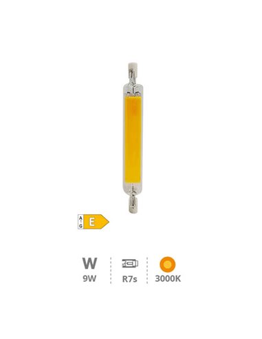 Bombilla lineal LED COB 118mm R7s 9W 3000K