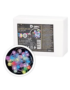 Guirnalda de bolas LED 3M con USB + mando 24 funciones RGB IP44 2