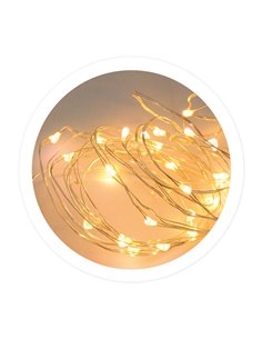Guirnalda alambre LED 2M 2xCR2032 Luz cálida