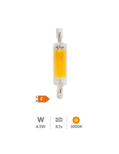 Bombilla lineal LED COB 78mm R7s 4,5W 3000K