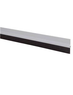 Burlete PVC con flecos adhesivo 1M Plata