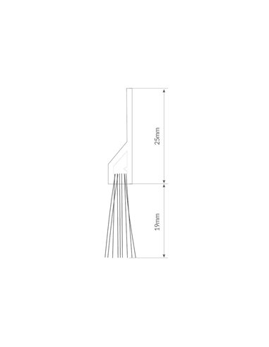 Burlete PVC con flecos adhesivo 1M Plata
