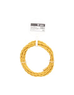 Cable textil 2,5M (2x0.75mm) trenzado Amarillo