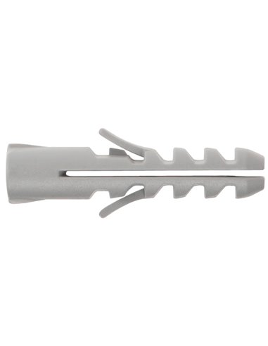 Taco Nylon Tradicional Gris   8 mm.  (Caja de 100 piezas)
