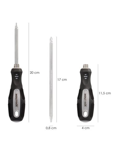 Destornillador Intercambiable 6x150 mm.