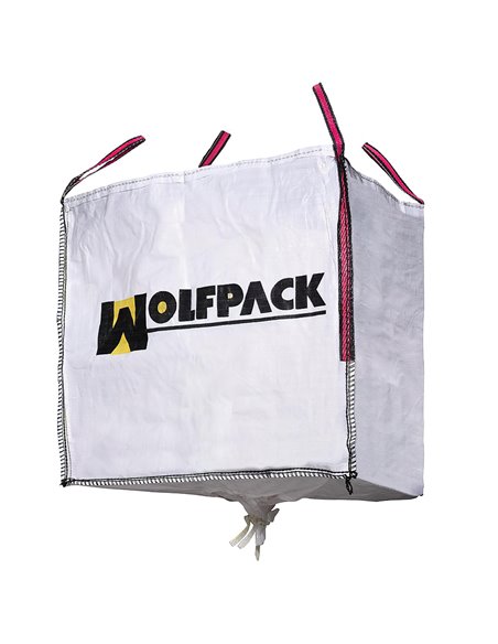 Saco Obra Big Bag Rafia 90x90x90cm. Con Válvula.  Carga máxima seg. 1.000Kg.