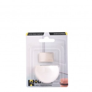 Tope Puerta Adhesivo con Imán Retenedor Blanco 2