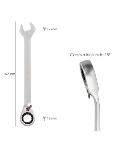Llave Combinada Con Carraca 12 mm. DIN 3113