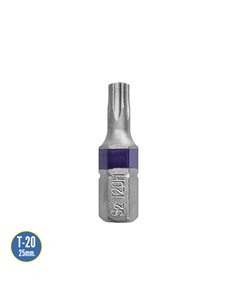 Puntas Destornillador Torx 20 Inviolable (2 Piezas). Acero S2 al Cromo Vanadio. Puntas Hexagonales, Destorpuntas, 2