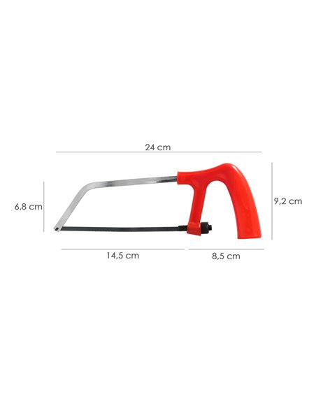 Mini serra arco com lâmina de 145 mm.