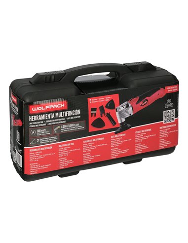 Herramienta Multifuncion Oscilante 300 Watt. Con Accesorios 23.000 R.P.M. Variador Velocidad, Cambio Rapido Hoja, Cortar, Lijar