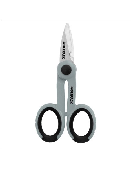 Tesoura Eletricista 140 mm. Alça TPR Sem tensão.